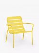 Metal Garden Lounge Chair, Yellow