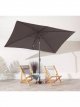 Freestanding Wind-Up Tilt Rectangular Parasol, 2 x 3m, Dark Grey