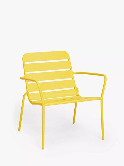 Metal Garden Lounge Chair, Yellow
