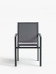 Garden dining chairs, set of 2, grey